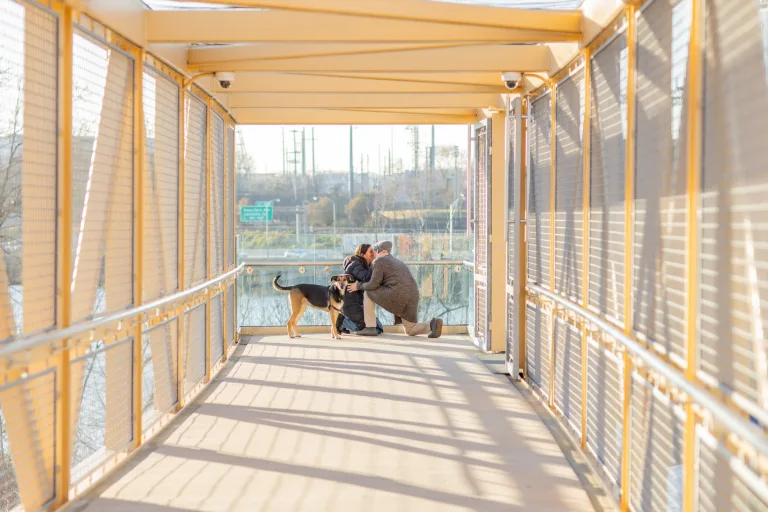 A Surprise Philadelphia Proposal | Schuylkill River Trail | Allison + Dave