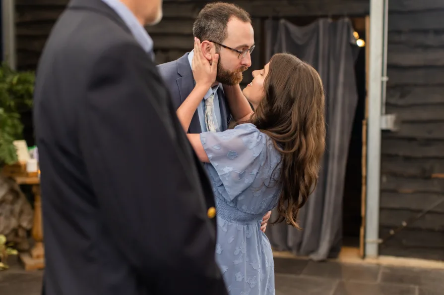 Candids of wedding guests before the ceremony at Terrain at Styer's