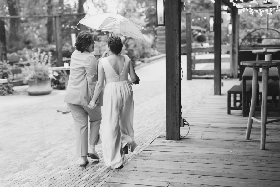 Candids of wedding guests before the ceremony at Terrain at Styer's
