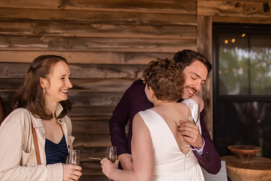 Candids of wedding guests before the ceremony at Terrain at Styer's