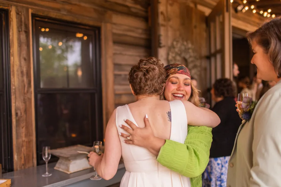 Candids of wedding guests before the ceremony at Terrain at Styer's