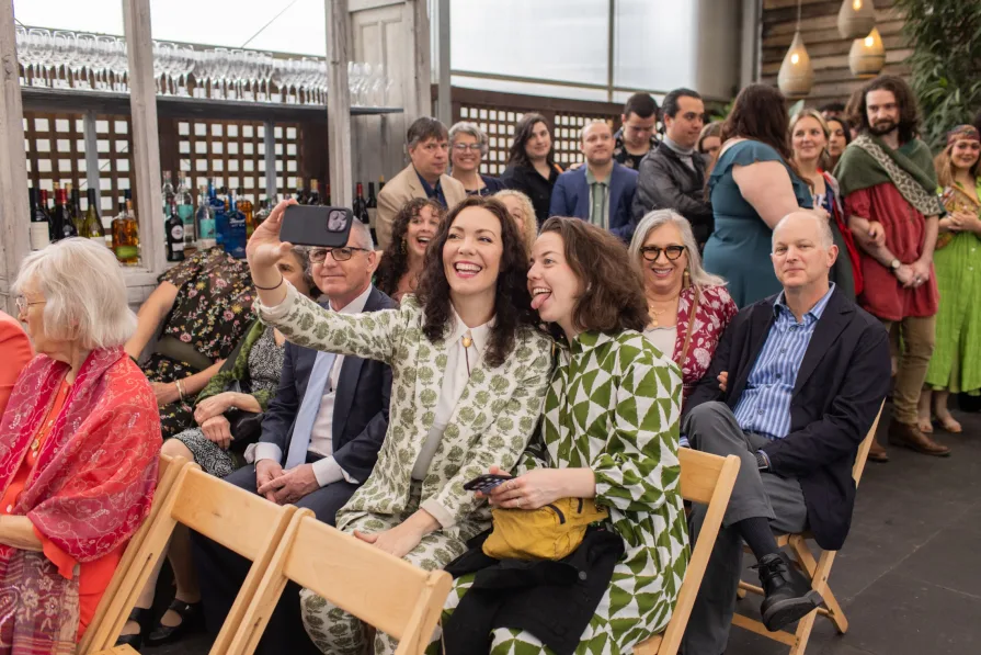 A LGBTQ+ Jewish wedding ceremony at Terrain at Styer's.