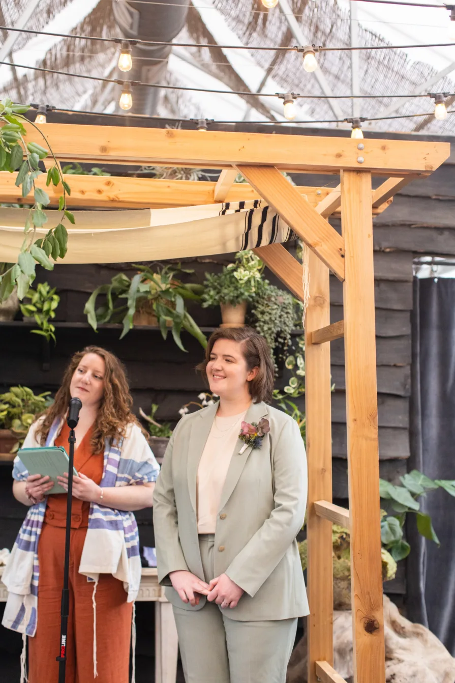 A LGBTQ+ Jewish wedding ceremony at Terrain at Styer's.
