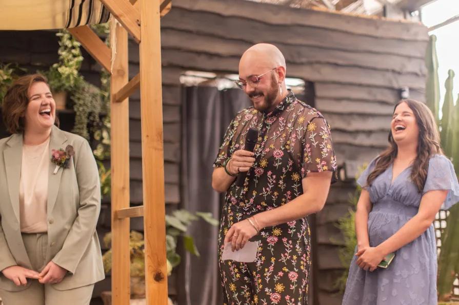 A LGBTQ+ Jewish wedding ceremony at Terrain at Styer's.
