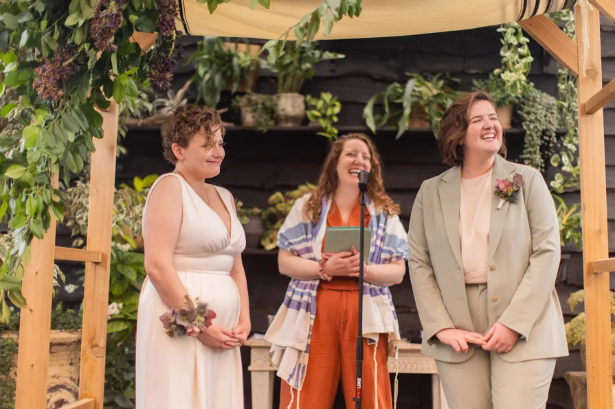 A LGBTQ+ Jewish wedding ceremony at Terrain at Styer's.