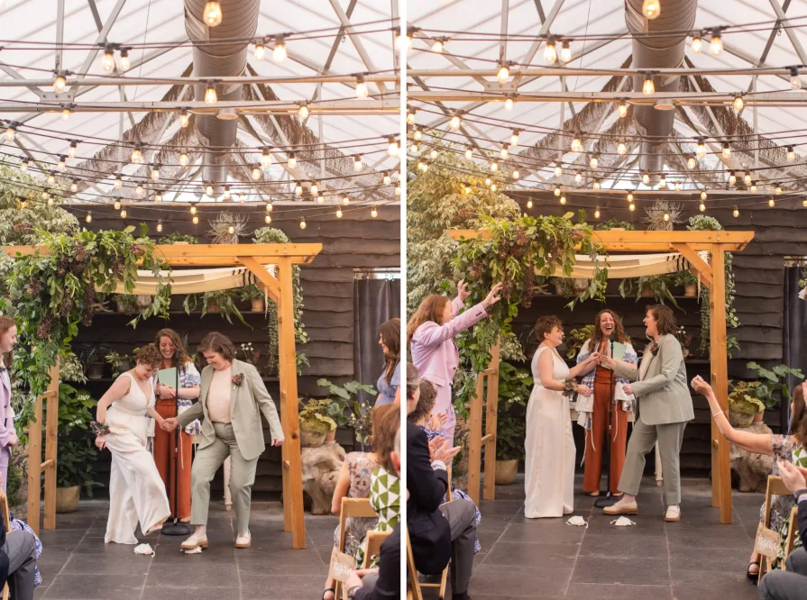 A LGBTQ+ Jewish wedding ceremony at Terrain at Styer's.