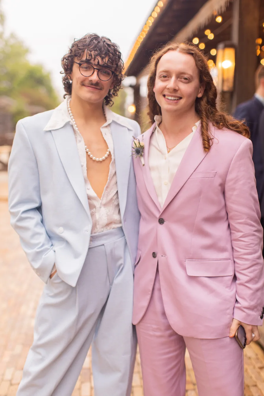 Wedding guests at social hour at Terrain at Styer's