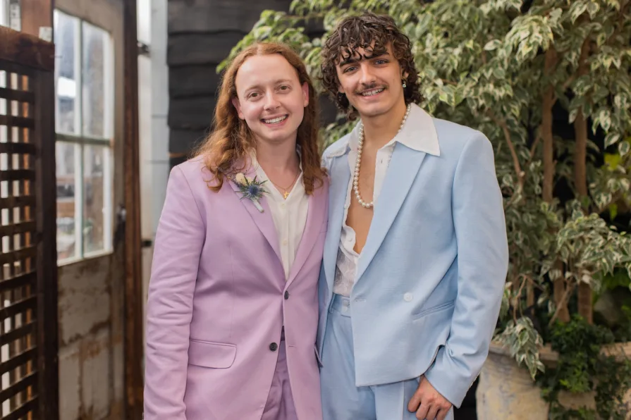 Wedding guests at social hour at Terrain at Styer's
