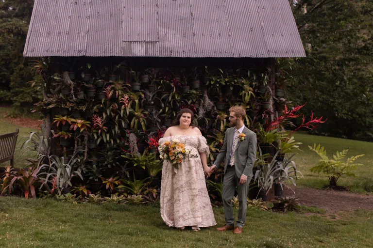 Wedding, Morris Arboretum, paleo cottage